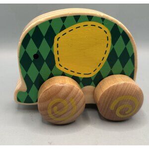 Spark Create Imagine Wooden Elephant Car Green And Yellow
